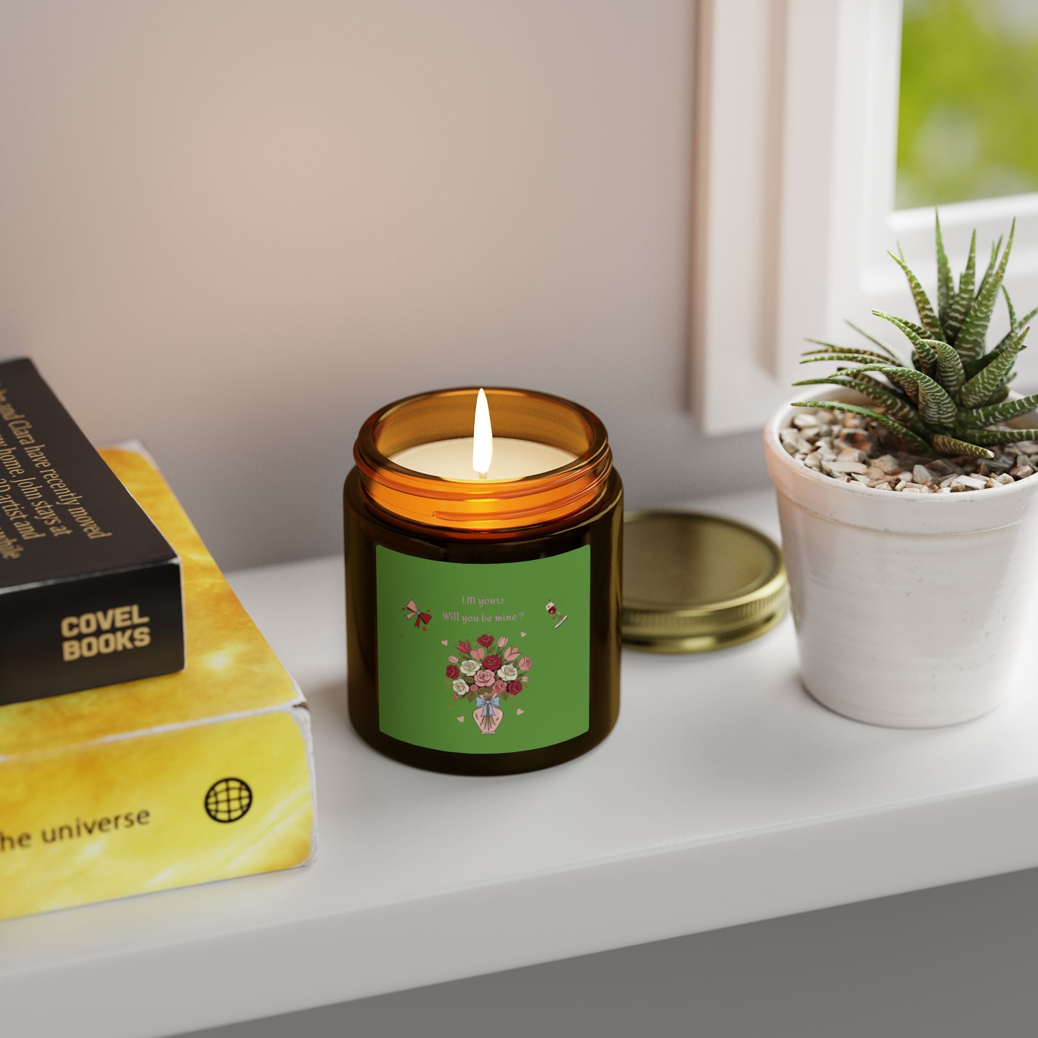 I.M You Scented Candle. Coconut Apricot Wax (4oz & 9oz) | Floral Bouquet Design