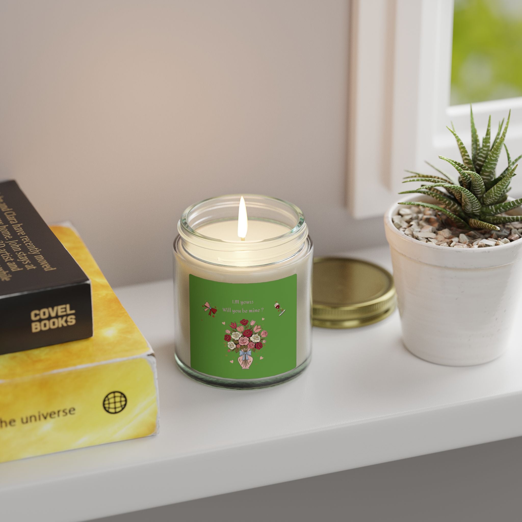 I.M You Scented Candle. Coconut Apricot Wax (4oz & 9oz) | Floral Bouquet Design