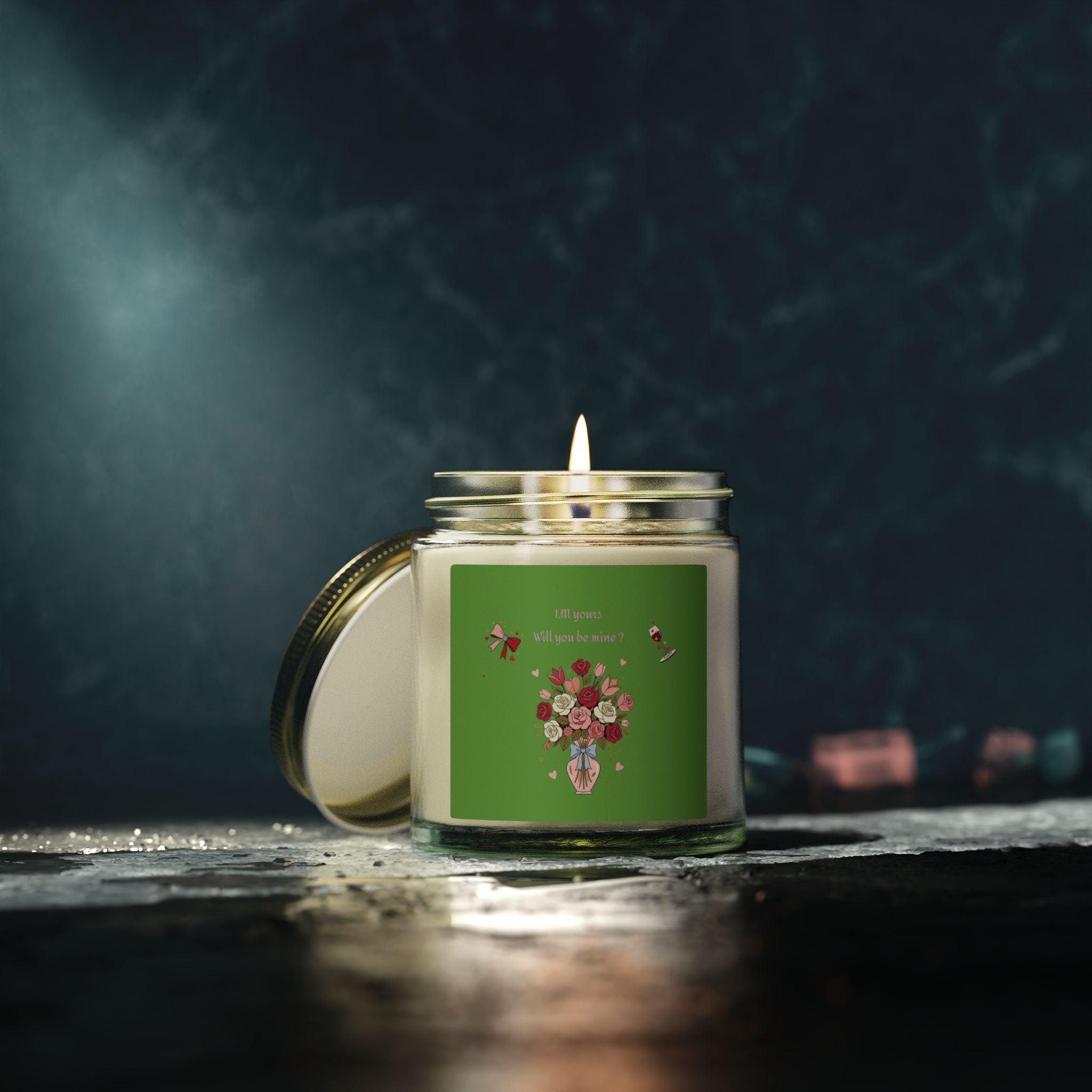 I.M You Scented Candle. Coconut Apricot Wax (4oz & 9oz) | Floral Bouquet Design