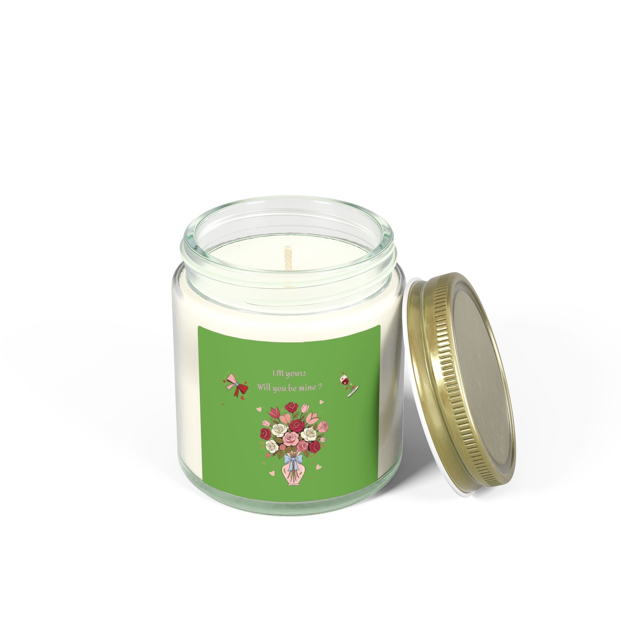 I.M You Scented Candle. Coconut Apricot Wax (4oz & 9oz) | Floral Bouquet Design
