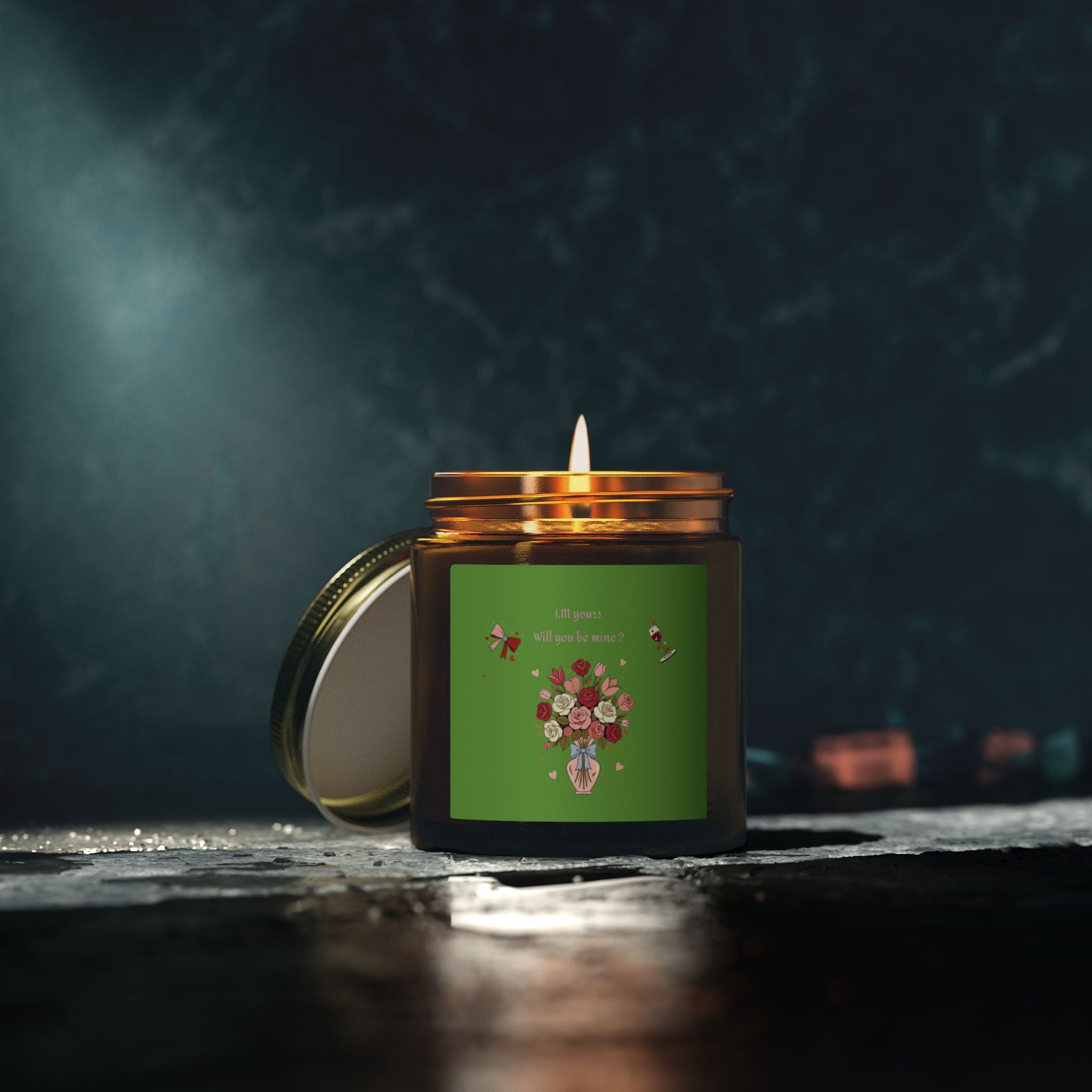 I.M You Scented Candle. Coconut Apricot Wax (4oz & 9oz) | Floral Bouquet Design