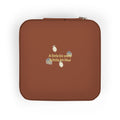 " A little bit zesty, a little bit blue " Leather Jewelry Travel Case : Compact Organizer for Rings, Earrings & Necklaces