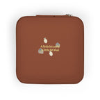 " A little bit zesty, a little bit blue " Leather Jewelry Travel Case : Compact Organizer for Rings, Earrings & Necklaces
